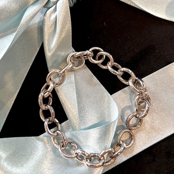 Tiffany & Co. Chain Link Clasping Charm Bracelet 100% Authentic - Picture 1 of 9